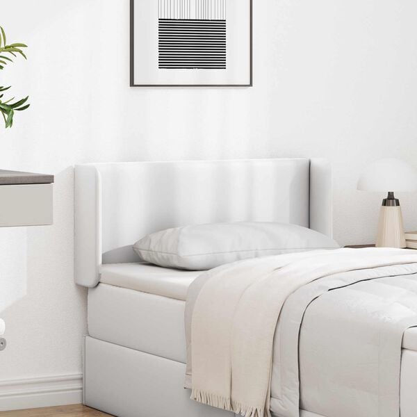 vidaXL Oreille de t&ecirc;te de lit Blanc 40,5 x 40,5 x 4 cm PVC
