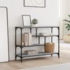 vidaXL Table console sonoma gris 100x30x75 cm bois d'ingénierie