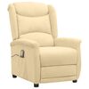 vidaXL Fauteuil de massage Crème Tissu microfibre
