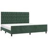 vidaXL Cadre de lit sans matelas vert fonc&eacute; 200x200 cm velours