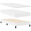 vidaXL Lit &agrave; ressorts avec matelas Blanc 100 x 200 cm Simili cuir