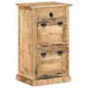 vidaXL Armoire &agrave; chaussures 4 niveaux avec tiroir Bois manguier brut
