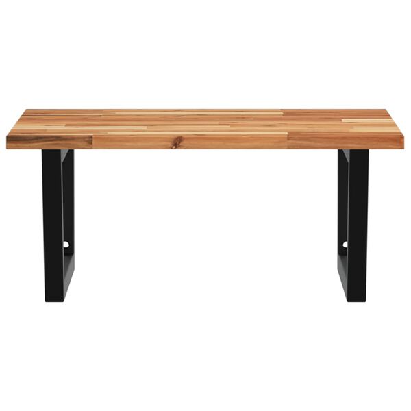 vidaXL &Eacute;tag&egrave;re de vasque murale acier et bois massif d'acacia