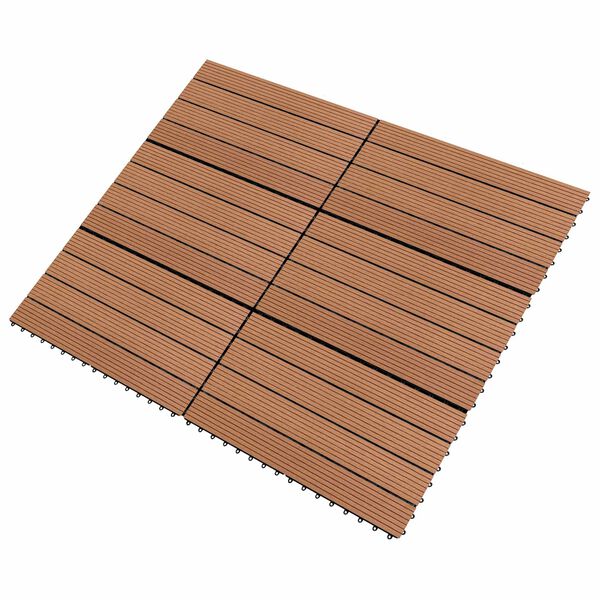 vidaXL Carreau de terrasse 6 pcs Marron 60 x 30 cm WPC
