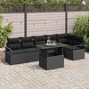 vidaXL Ensemble de canap&eacute; de jardin avec stockage 7 pcs Noir polyrotin