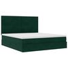 VidaXL Cadre de lit ottoman avec matelas vert fonc&eacute; 180x200cm velours