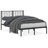 vidaXL Cadre de lit m&eacute;tal sans matelas avec t&ecirc;te de lit noir 120x190cm