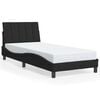 vidaXL Cadre de lit avec LED sans matelas Hanko noir 80x200 cm velours