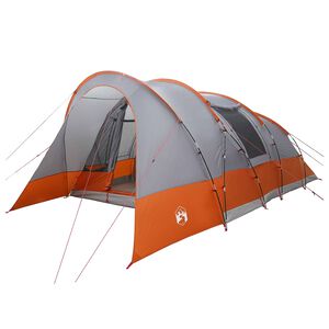 vidaXL Tente tunnel Gris et orange 560 x 395 x 212 cm