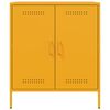 vidaXL Buffet jaune moutarde 68x39x79 cm acier