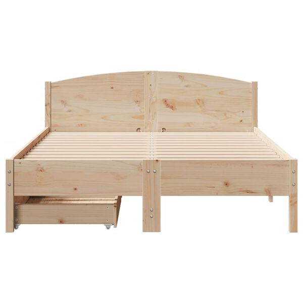 vidaXL Cadre de lit sans matelas 140x200 cm bois massif de pin