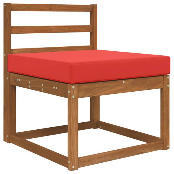 vidaXL Coussin de canap&eacute; d'ext&eacute;rieur Rouge 60 x 60 x 8 cm Polyester