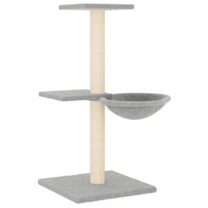vidaXL Arbre &agrave; chat avec griffoirs en sisal gris clair 72 cm