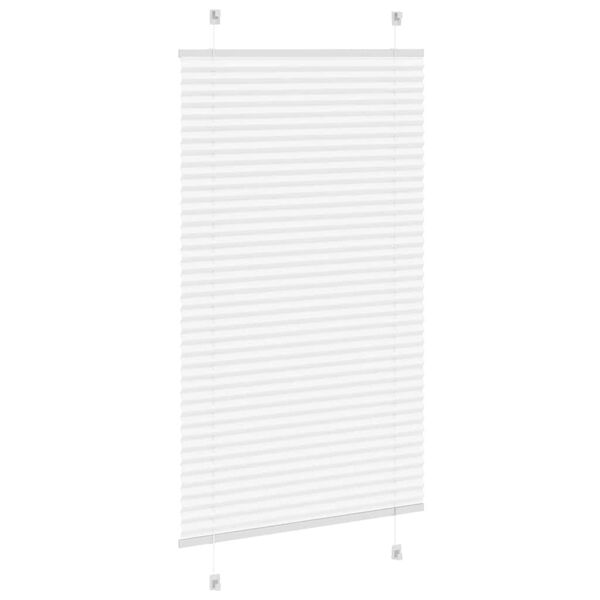 vidaXL Store pliss&eacute; blanc 70x100 cm largeur du tissu 69,4 cm polyester