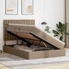 vidaXL Lit avec rangement et LED avec matelas Cappuccino 140 x 190 cm