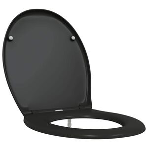 vidaXL Si&egrave;ge de toilette Noir 47 x 37 x 4 cm Duroplast