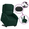 vidaXL Fauteuil inclinable &eacute;lectrique vert fonc&eacute; velours