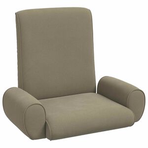 vidaXL Fauteuil de sol Kaki 68 x 51 x 56 cm Velours grain&eacute;