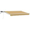 vidaXL Cadre de store manuel avec LEDs Jaune, Gris et Blanc 2,5 x 2 m