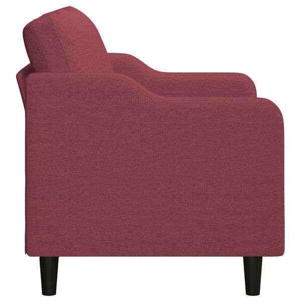 vidaXL Canap&eacute; &agrave; 2 places Rouge bordeaux 140 cm Tissu