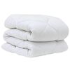 vidaXL Couette avec Oreillers 3 pcs Blanc Microfibre et Plumes D'oie