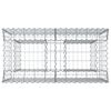 vidaXL Lit sur&eacute;lev&eacute; gabion Argent&eacute; 100 x 50 x 80 cm Acier galvanis&eacute;