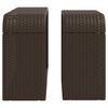 vidaXL &Eacute;tag&egrave;res de rangement 2 pcs marron r&eacute;sine tress&eacute;e
