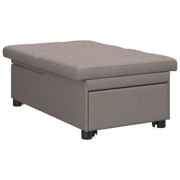 vidaXL Canap&eacute;-lit escamotable Taupe 194 x 50 x 82 cm tissu