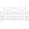 vidaXL Cadre de lit métal sans matelas et pied de lit blanc 180x200 cm
