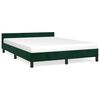 vidaXL Cadre de lit sans matelas vert fonc&eacute; 140x190 cm velours