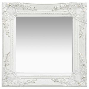 vidaXL Miroir mural style baroque 40x40 cm Blanc