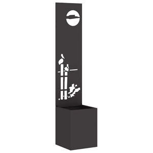 vidaXL &Eacute;cran de confidentialit&eacute; de jardin Fretwork Noir 32 x 140 cm