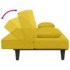 vidaXL Ensemble de canapés 2 pcs avec coussins jaune velours