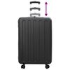 vidaXL Valise avec verrouillage Noir 50 x 30 x 76 cm Plastic ABS