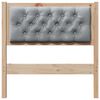 vidaXL T&ecirc;te de lit Autre Marron et gris clair 75 cm Bois massif en pin