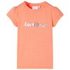 T-shirt enfant &agrave; manches courtes orange n&eacute;on 128
