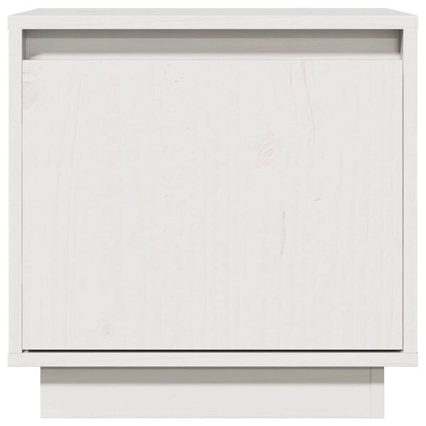 vidaXL Table de chevet Blanc 40x30x40 cm Bois de pin solide