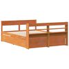 vidaXL Cadre de lit sans matelas cire marron 120x200cm bois pin massif