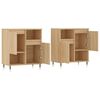 vidaXL Buffets 2 pcs ch&ecirc;ne sonoma bois d'ing&eacute;nierie