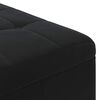 vidaXL Tabouret bouton avec coussin Noir 60 x 60 x 45 cm Velours