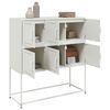 vidaXL Buffet blanc 100,5x39x107 cm acier