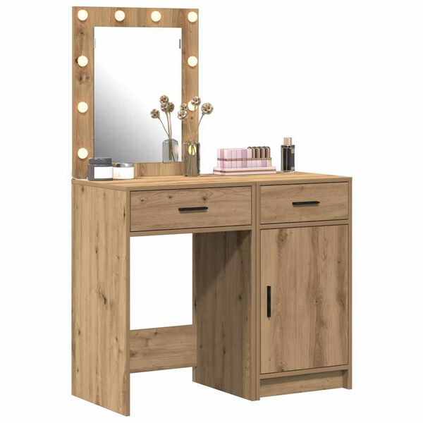 vidaXL Table de Toilette avec tiroir 2 pcs Marron 50 x 41 x 135 cm