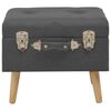 vidaXL Tabourets de rangement lot de 3 Gris fonc&eacute; Tissu