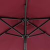 vidaXL Parasol de jardin avec m&acirc;t en acier bordeaux 225x225x212 cm