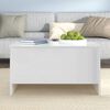 vidaXL Table basse blanc brillant 80x55,5x41,5 cm bois d'ingénierie