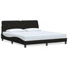 vidaXL Cadre de lit sans matelas noir 180x200 cm tissu