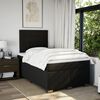 vidaXL Sommier &agrave; lattes de lit avec matelas noir 120x190 cm tissu