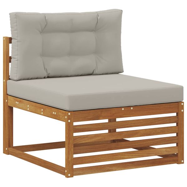 vidaXL Ensembles de canap&eacute;s avec coussin 10 pcs Gris Naturel et Clair