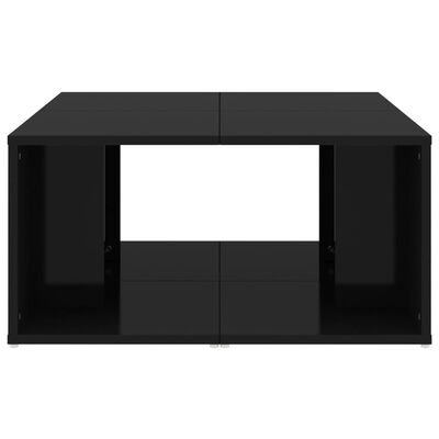 vidaXL Tables basses 4 pcs Noir brillant 33x33x33 cm Aggloméré