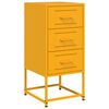 vidaXL Tables de chevet 2 pcs jaune moutarde 36x39x78 cm acier
